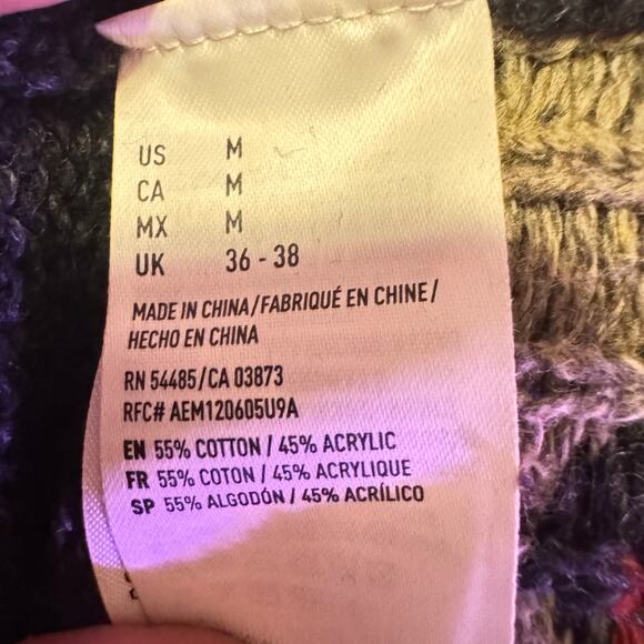 American Eagle Cotton Blend Native American Hoody Sweater Sz M Very Nice!! - Picture 4 of 5